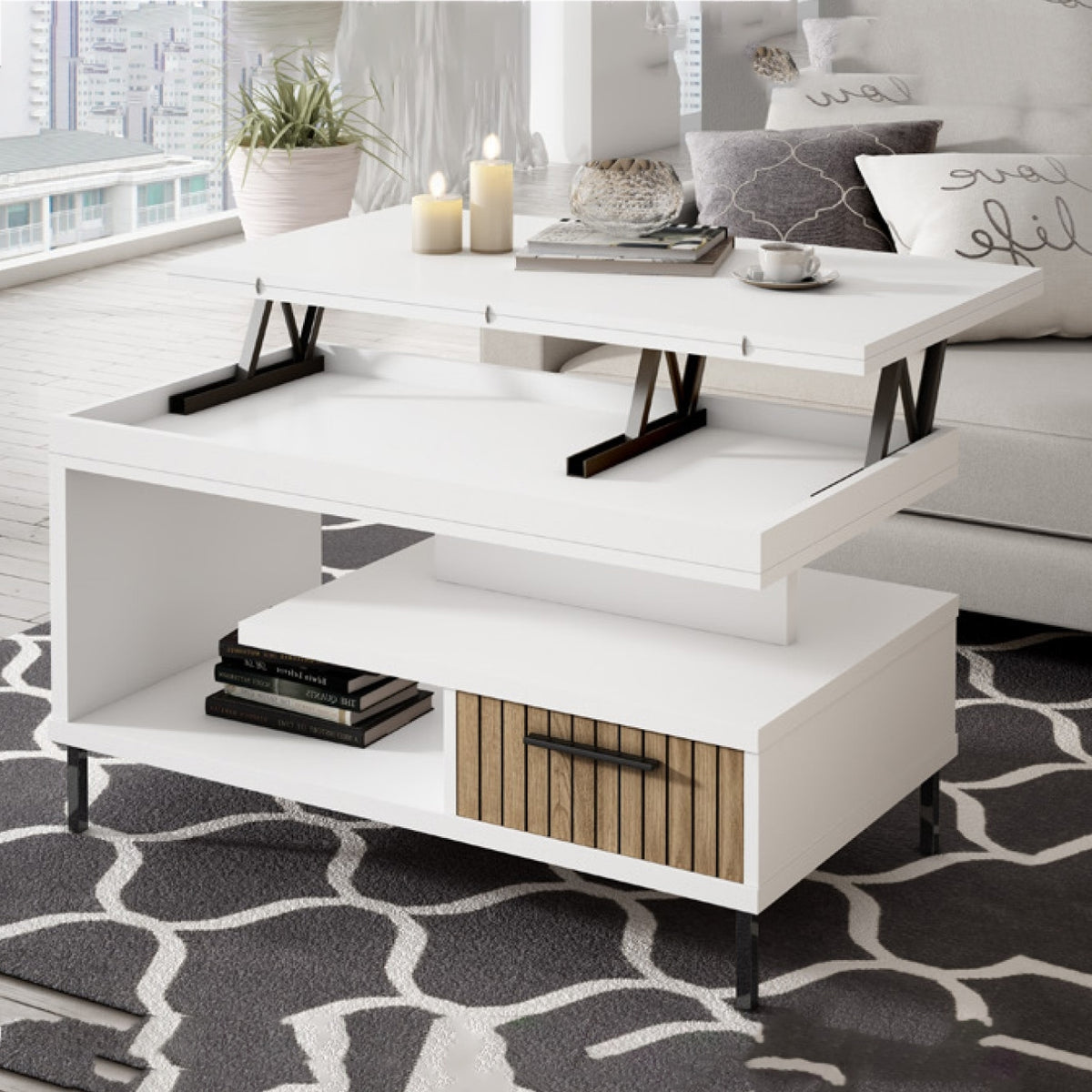 CAPRICCIO LIFTING AND CONVERTIBLE COFFEE TABLE