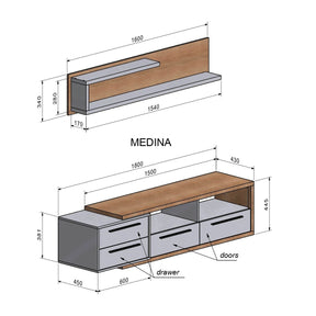 COMPOSICION KIT MEDINA - 180 cm.