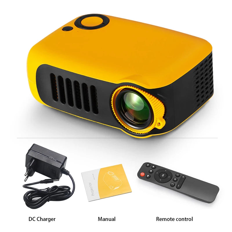 MINI Projetor Portátil 3D LED Projetores de Vídeo Home Theater Jogo Laser Beamer Smart TV BOX 1080P 4K Via HD Port A2000