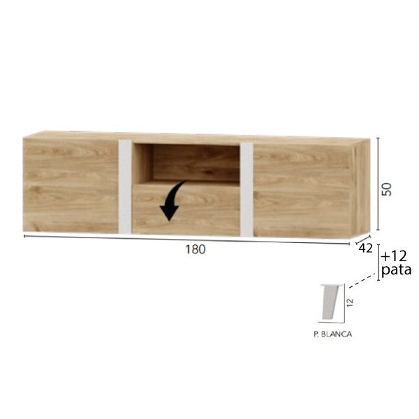 TV PUZZLE 180cm Oak 